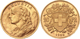 Switzerland 20 Francs 1930 B