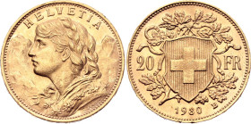 Switzerland 20 Francs 1930 B