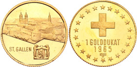 Switzerland 1 Golddukat 1965 HF