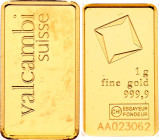 Switzerland 1 Gramm Gold Bar "Valcambi Suisse" 20th-21st Century (ND)