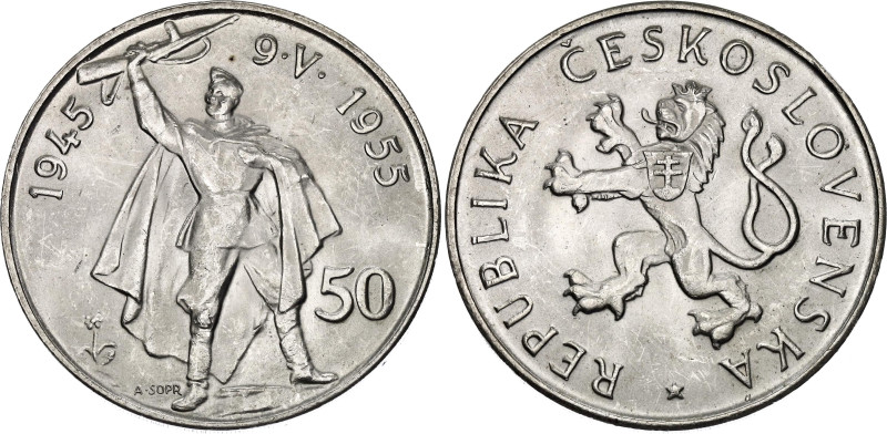 Czechoslovakia 50 Korun 1955

KM# 44, N# 20207; Silver; 10th Anniversary - Lib...