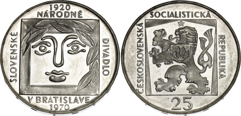 Czechoslovakia 25 Korun 1970

KM# 68, N# 32042; Silver, Proof; 50th Anniversar...
