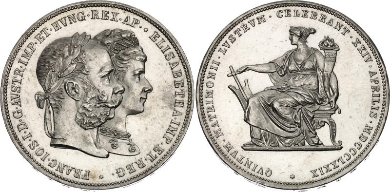 Austria 2 Gulden 1879

X# M5, N# 33587; Silver; Franz Joseph I; Silver Wedding...