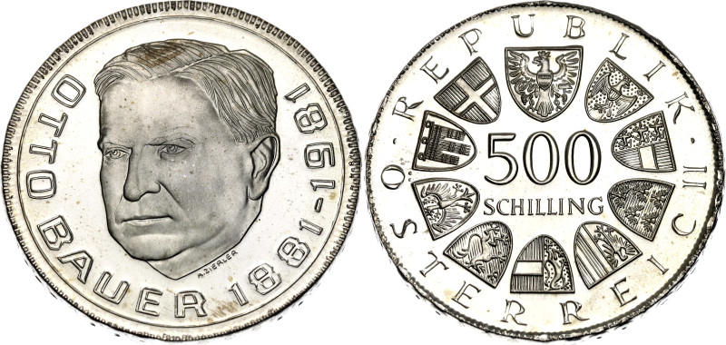 Austria 500 Schilling 1981

KM# 2953, N# 44279; Silver, Proof; 100th Anniversa...
