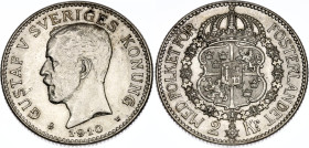 Sweden 2 Kronor 1910 W