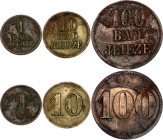 Austria Bad Jlidže Lot of 3 Tokens 1900 - 1914 (ND)