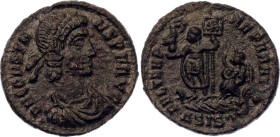 Roman Empire AE Follis 348 - 350 AD Siscia