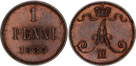 Russia - Finland 1 Penni 1888