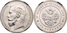 Russia 37,5 Roubles / 100 Francs 1902 (1990) Restrike RNGA MS69