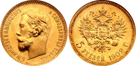 Russia 5 Roubles 1902 АР NGC MS65