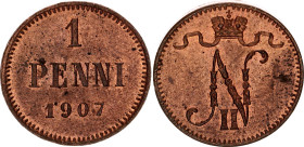 Russia - Finland 1 Penni 1907