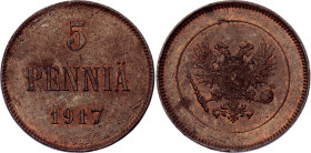 Russia - Finland 5 Pennia 1917