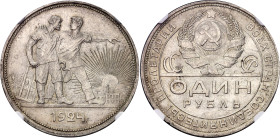 Russia - USSR 1 Rouble 1924 NGC MS63+