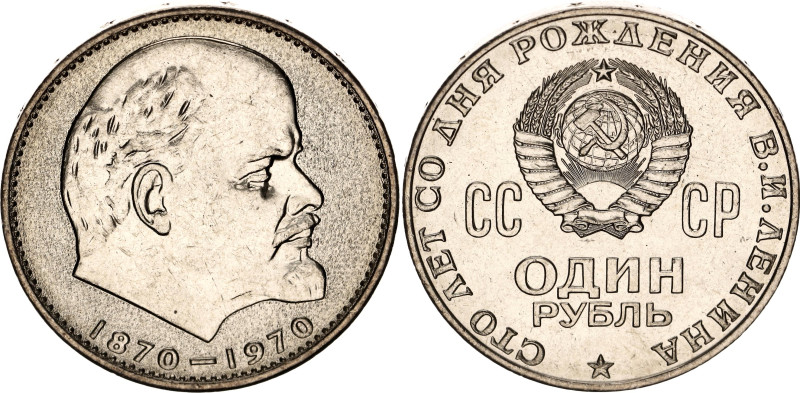 Russia - USSR 1 Rouble 1970

Y# 141, Schön# 90, N# 4591; Nickel brass., Proofl...