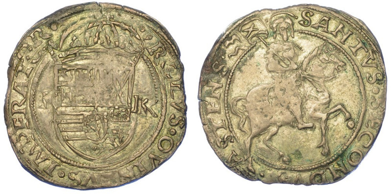 ASTI. CARLO V D'ASBURGO IMPERATORE, 1529-1531., Cavallotto.

Stemma coronato t...