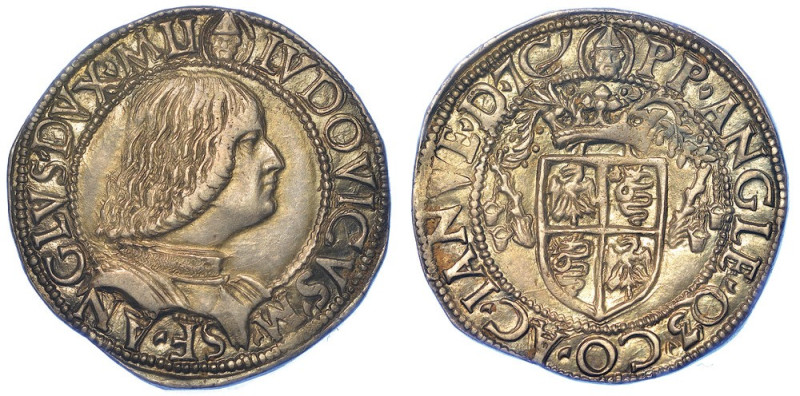 MILANO. LUDOVICO MARIA SFORZA (DETTO IL MORO), 1494-1499., Testone (o Grosso da ...