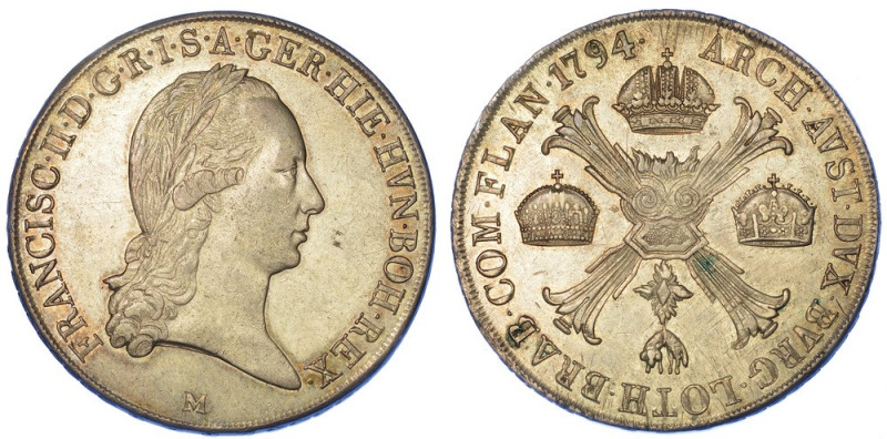 MILANO. FRANCESCO II D'ASBURGO-LORENA, 1792-1800., Scudo delle Corone 1794.

T...