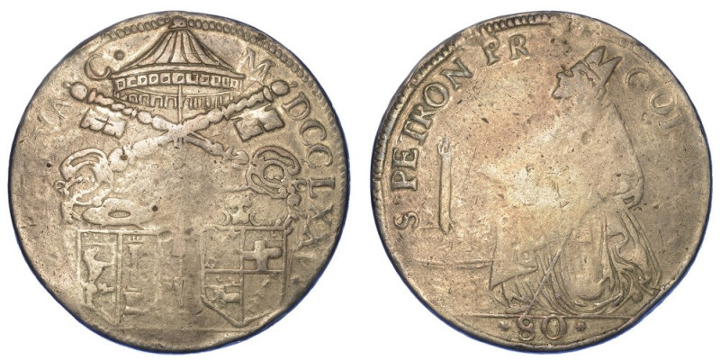 BOLOGNA. SEDE VACANTE 1774-1775., Scudo da 4 Lire o 80 Bolognini 1775.

Padigl...