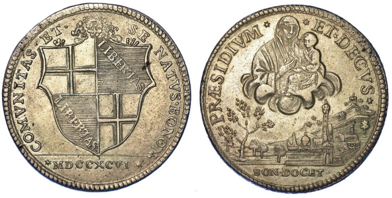 BOLOGNA. GOVERNO POPOLARE, 1796-1797., Scudo da 10 Paoli 1796 (I tipo).

Stemm...