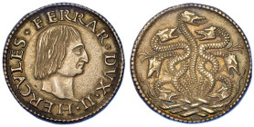 FERRARA. ERCOLE I D'ESTE, 1471-1505., Testone.