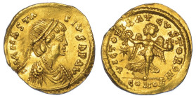 RAVENNA (o ROMA). OSTROGOTI. TEODORICO, 489-526., Tremisse a nome di Anastasio I.