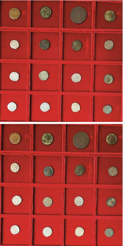 RAVENNA e RIMINI. Lotto di sedici monete.

Monetazione papale e vescovile mist...