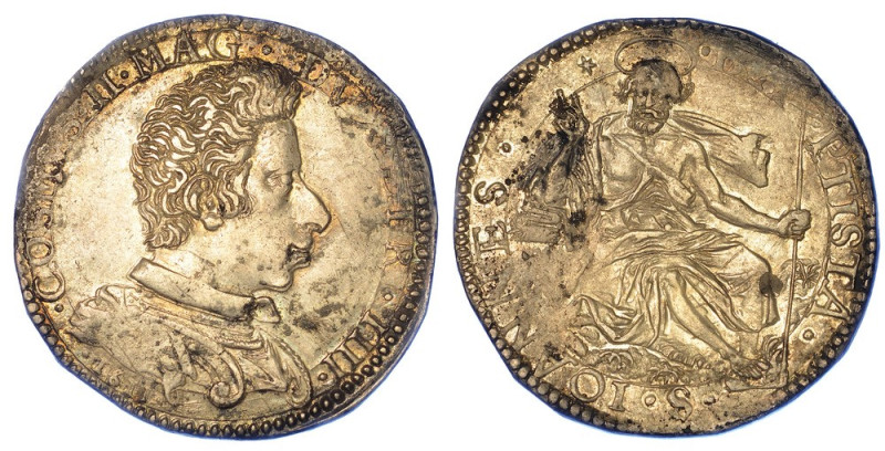 FIRENZE. COSIMO II DE' MEDICI, 1608-1621., Testone 1611.

Busto corazzato a d....
