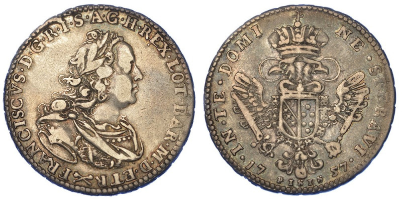 FIRENZE. FRANCESCO II (III) DI LORENA, 1737-1765., Mezzo Francescone da 5 Paoli ...