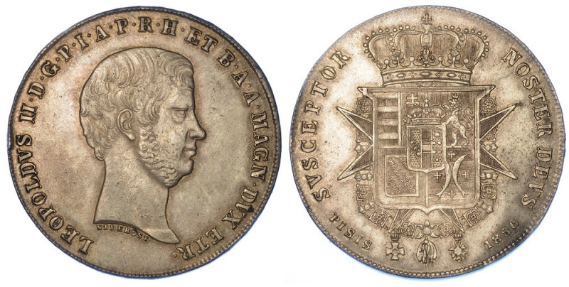 FIRENZE. LEOPOLDO II DI LORENA, 1824-1859., Francescone 1856.

Testa a d. R/ S...