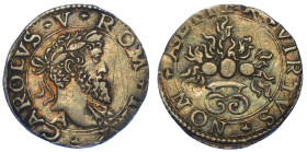 NAPOLI. CARLO V D'ASBURGO, 1516-1556., Mezzo carlino.