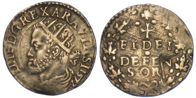 NAPOLI. FILIPPO II, 1554-1598 (II PERIODO: RE DI SPAGNA, 1556-1598)., Carlino.