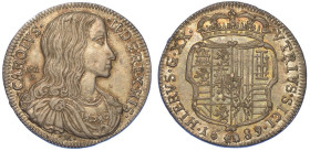 NAPOLI. CARLO II DI SPAGNA, 1665-1700., Tarì 1689.