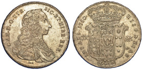 NAPOLI. CARLO DI BORBONE, 1734-1759., Piastra da 120 Grana 1750.
