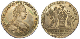 NAPOLI. FERDINANDO IV DI BORBONE, 1759-1816., Carlino o medaglia 1768. Per le nozze di Ferdinando con Maria Carolina d'Austria.