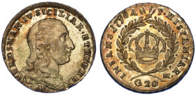 NAPOLI. FERDINANDO IV DI BORBONE, 1759-1816., Tarì da 20 Grani 1798.