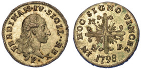 NAPOLI. FERDINANDO IV DI BORBONE, 1759-1816., Carlino 1798.