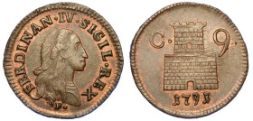NAPOLI. FERDINANDO IV DI BORBONE, 1759-1816., 9 cavalli 1791.