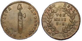 NAPOLI. REPUBBLICA NAPOLETANA, 1799., 6 Tornesi Anno VII (1799).