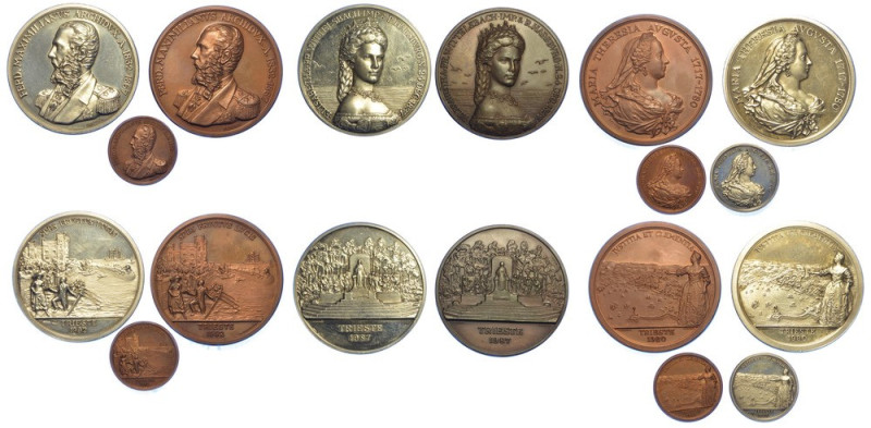 TRIESTE. Lotto di nove medaglie.

Per commemorare Maria Teresa d’Austria, Elis...