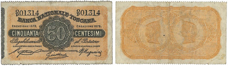 REGNO D’ITALIA. VITTORIO EMANUELE II DI SAVOIA, 1861-1878., BANCA NAZIONALE TOSC...