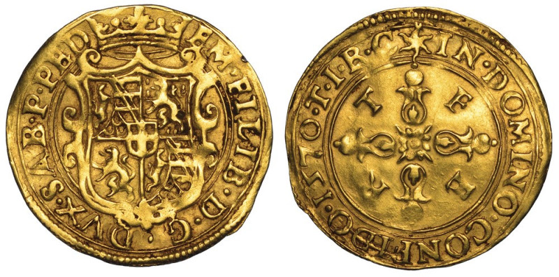 DUCATO DI SAVOIA. EMANUELE FILIBERTO DI SAVOIA. TESTA DI FERRO, 1553-1580., Scud...