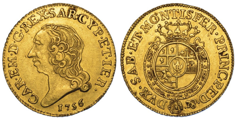 REGNO DI SARDEGNA. CARLO EMANUELE III DI SAVOIA, 1755-1773 (II PERIODO)., Doppia...