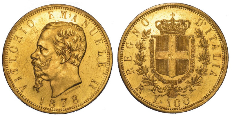 REGNO D'ITALIA. VITTORIO EMANUELE II DI SAVOIA, 1861-1878., 100 Lire 1878. Roma....