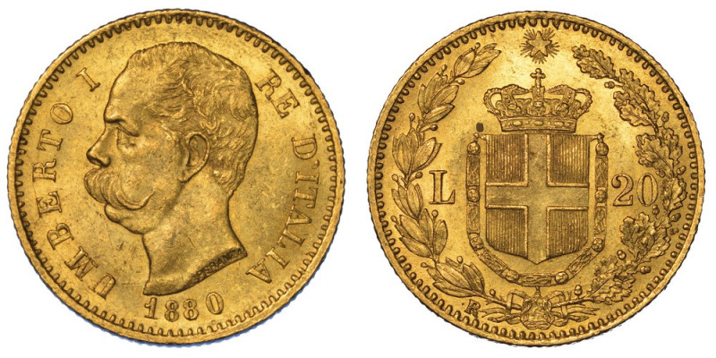 REGNO D'ITALIA. UMBERTO I DI SAVOIA, 1878-1900., 20 Lire 1880.

Testa a s. R/ ...
