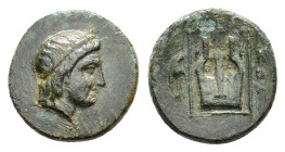 IONIA. Kolophon.(Circa 330-285 BC).Ae.

Condition : Good very fine.

Weight : 1.90 gr
Diameter : 12 mm