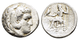 SELEUKID KINGS of SYRIA.Seleukos I Nikator (312-281 BC). Tetradrachm. Babylon I.

Obv : Head of Herakles right, wearing lion skin.

Rev : AΛEΞANΔPOY /...