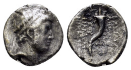 SELEUKID KINGS of SYRIA. Demetrios I Soter (162-150 BC). Drachm. Antioch.

Obv : Diademed head right.

Rev : BAΣΙΛΕΩΣ ΔΗΜΗΤΡΙΟΥ ΣΩΤΕΡΟΣ.
Cornucopia be...