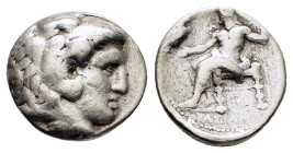 PTOLEMAIC KINGS of EGYPT.Ptolemy I Soter.(As satrap, 323-305 BC). Arados. Tetradrachm.

Obv : Head of Herakles right, wearing lion skin.

Rev : AΛEΞAN...