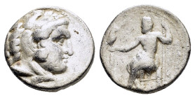 PTOLEMAIC KINGS of EGYPT. Ptolemy I Soter.(As satrap, 323-305 BC). Arados. Tetradrachm.

Obv : Head of Herakles right, wearing lion skin.

Rev : AΛEΞA...