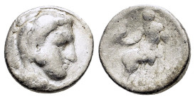 PTOLEMAIC KINGS of EGYPT. Ptolemy I Soter.(As satrap, 323-305 BC). Arados. Tetradrachm.

Obv : Head of Herakles right, wearing lion skin.

Rev : AΛEΞA...